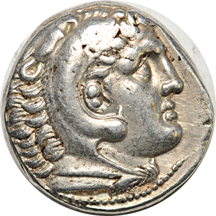 Kings of Macedon. Alexander III (the Great 336-323 BC) Silver Tetradrachm. Amphipolis mint, 25 mm., 17.95 gr. Good VF.