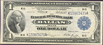 1918 $1.00 Dallas.  XF.