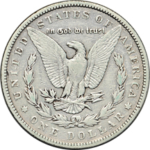 Six collector date Morgan dollars.