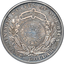 1879 $1 Metric Dollar (J-1617, P-1813, R.4). NGC PF-62.