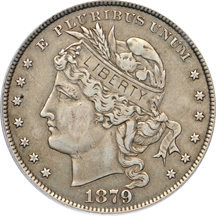 1879 $1 Goloid Metric Dollar, (J-1626, P-1822, R.4). PCGS PF-40.