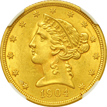 1900, 1904, 1906 NGC MS-62.