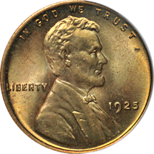 1925 PCGS MS-65RD.