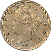 1910 PCGS PF-64 (rattler).