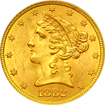 1882 PCGS MS-64.