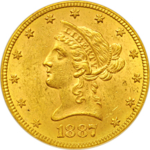 1887-S PCGS MS-62.