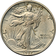 1916-S and 1917-S Reverse AU.