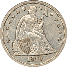 1849 NGC AU-53.