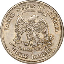 1875-S NGC AU-58.