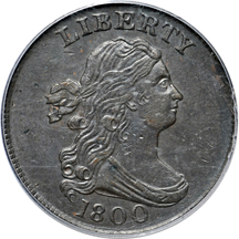 1800 (Lamination @ 2:00) PCGS AU-53.