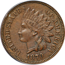 1870 PCGS Genuine.  AU details/environmentally damaged.