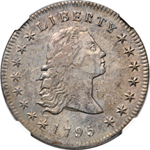 1795 3 Leaves (B-5, BB-27 R.1) NGC AU details/improperly cleaned/obverse damage.