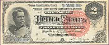 1886 $2.00.  VF.