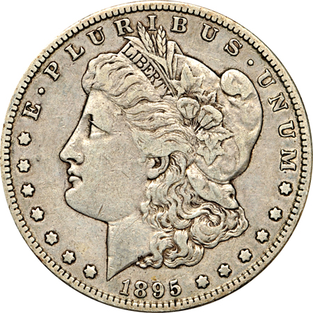 Eight F to XF collector date Morgan dollars.