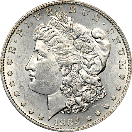 1884-S PCGS AU-58.