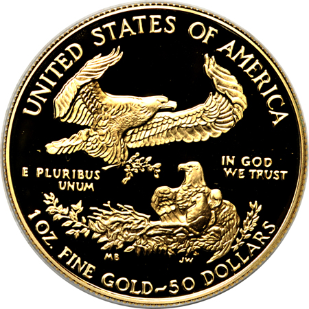 1987 two-coin American Gold Eagle set.  1oz and 1/2oz.