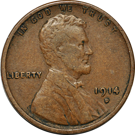 Nine Lincoln cents.