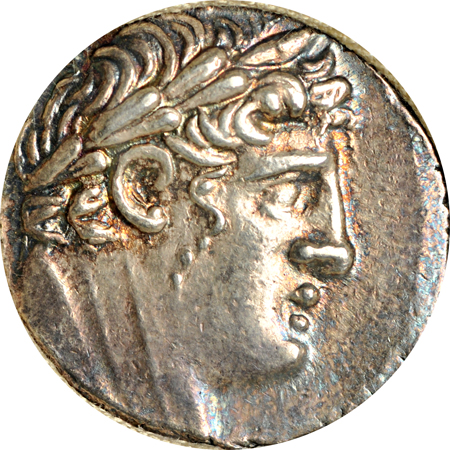 Empire of Phonecia (126BC - AD 50). Phonecia, Tyre, Shekel (displayed in a deluxe, descriptive frame, 12-3/8" x 21-1/8"). XF.