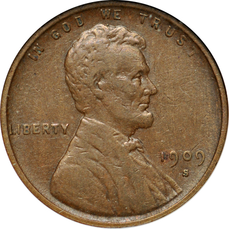 1909-S VDB. ANACS VF-30.