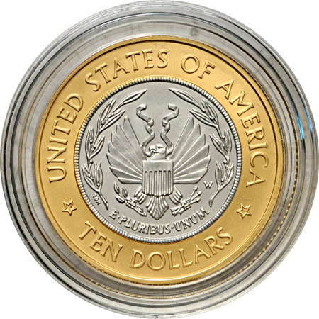 2000 Library of Congress Bimetallic $10, BU.