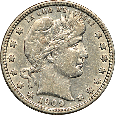 Thirty-nine Barber quarters.