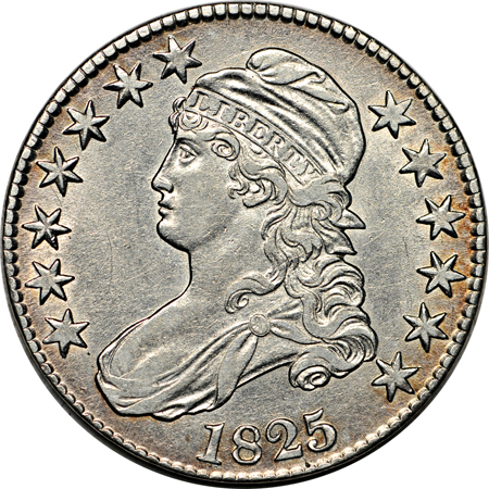 Twenty-six Bust half-dollars, lettered edge.