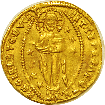 Italy, Venice (1423 - 1457) Francesco Foscari gold Ducat, Friedberg No. 1232. XF.