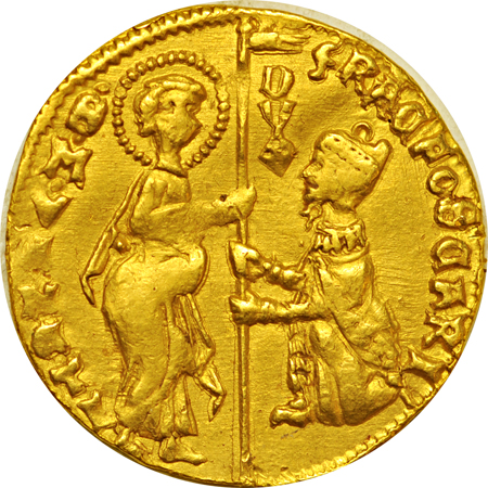 Italy, Venice (1423 - 1457) Francesco Foscari gold Ducat, Friedberg No. 1232. XF.