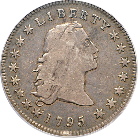 1795 3 Leaves, "Head of '95" (B-5, BB-27, R.1). PCGS F-15.