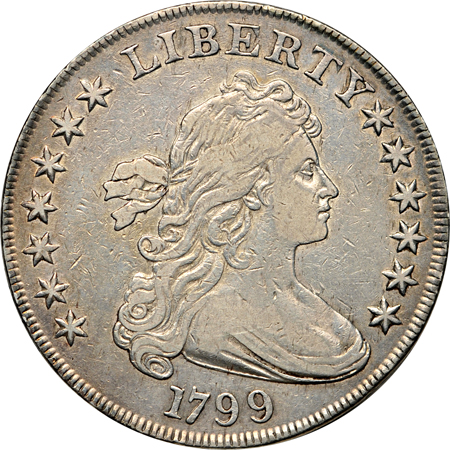 1799 "Close 17 Obverse" (B-16, BB-158, R.2). VF/light cleaning.