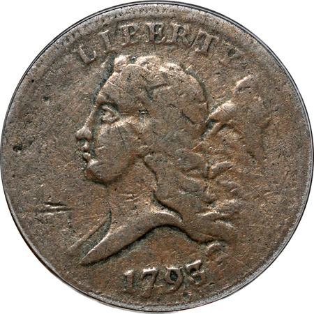 1793 (C-2, R.3) PCGS F-15.