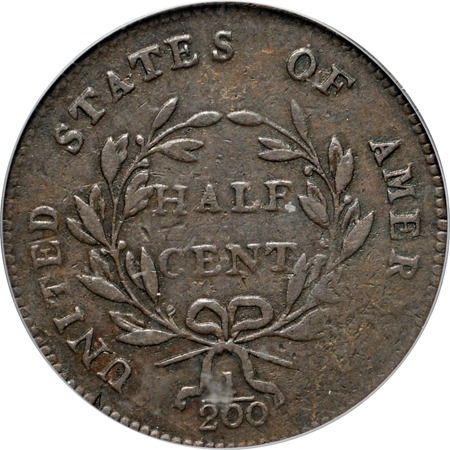 1797 1 Above 1, Plain Edge (C-1 R.2). PCGS VF-30.