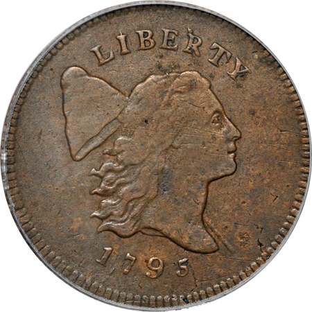 1795 Plain Edge, Punct. Date (C-3, R.5+). PCGS VF-25.