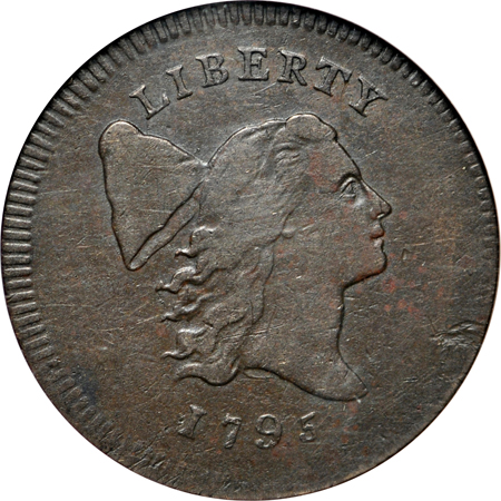 1795 Plain Edge, No Pole (C-6a, R.2). NGC VF-35 BN.