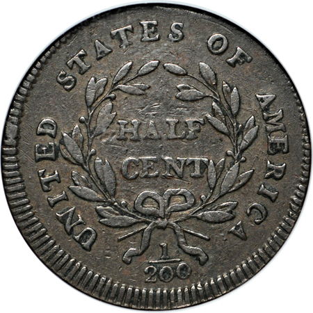 1795 Lettered Edge, with Pole (C-1, R.2). NGC VF-25 BN.