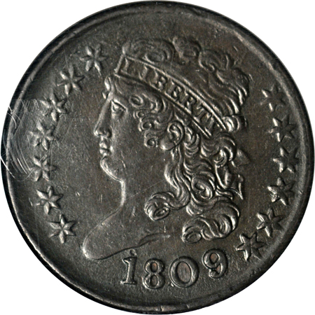 1809 9 over 6 (C-5, R,1). NGC AU-58 BN.