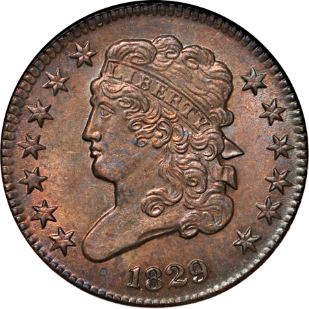 1829 (C-1, R.1) NGC MS-65 BN.