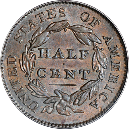 1828 12 Stars (C-2, R.2, die state I). PCGS MS-64 BN.