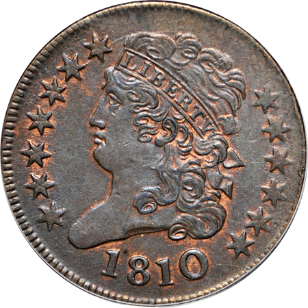 1810 (C-1, R.2) PCGS AU-58.