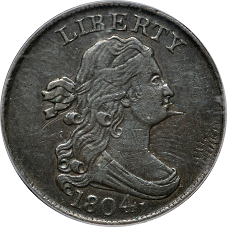 1804 Spiked Chin, Die State 4.0 (C-5, R.4). PCGS XF-40.