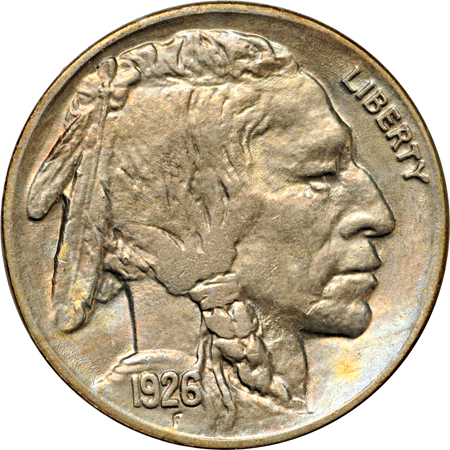 Twenty-one Buffalo nickels.