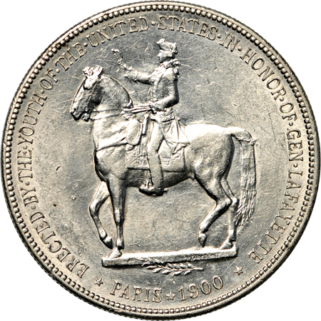 1900 Lafayette Dollar. AU.