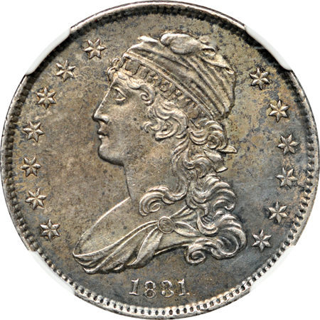 1831 (B-1, R.3)NGC UNC Details/improperly cleaned.