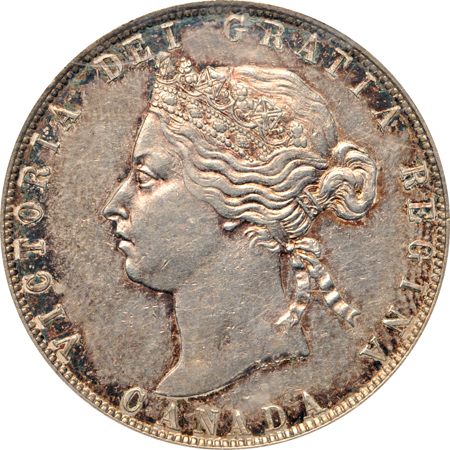 Canada.  1870 Fifty cents/L.C.W. NGC AU-55.