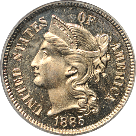 1885 PCGS PF-64.