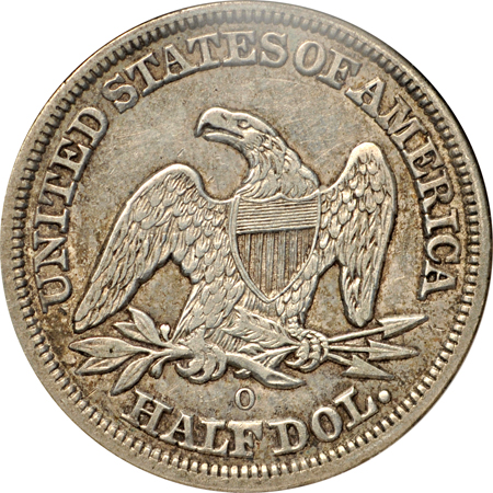 1854-O Arrows. NGC AU-53.