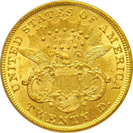 1873 Open 3. PCGS AU-58.