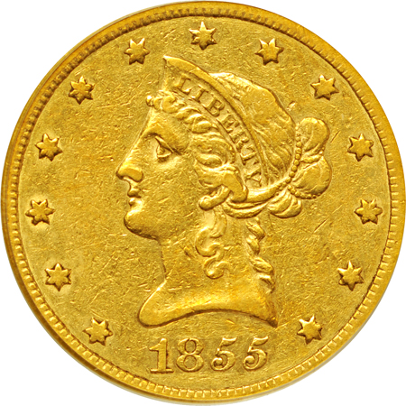 1855 PCGS XF-40.