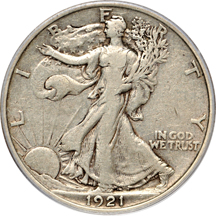 1921 PCGS VF-30.