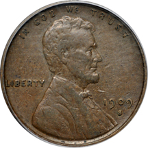 1909-S VDB. PCGS VF-30.